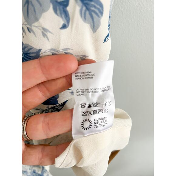 Reformation | NWT Marin Mini Dress in Pompadour Blue White Floral | Sz 10 - Picture 8 of 10